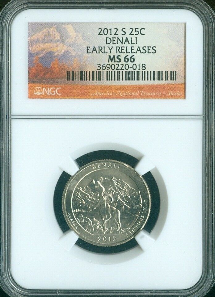 2012-S Denali Quarter NGC MS66 Early Release MAC Quality