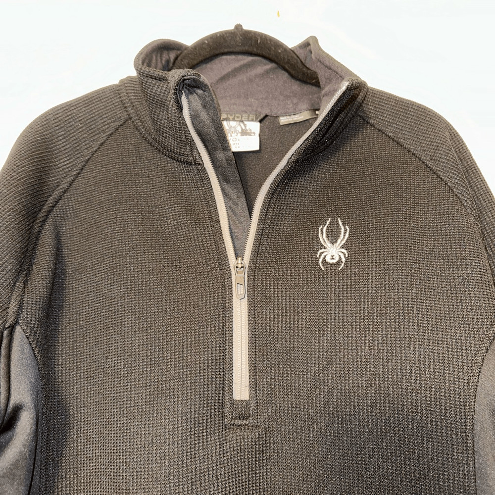 Spyder Men’s Black Outbound Quarter Zip Jacket Size Medium