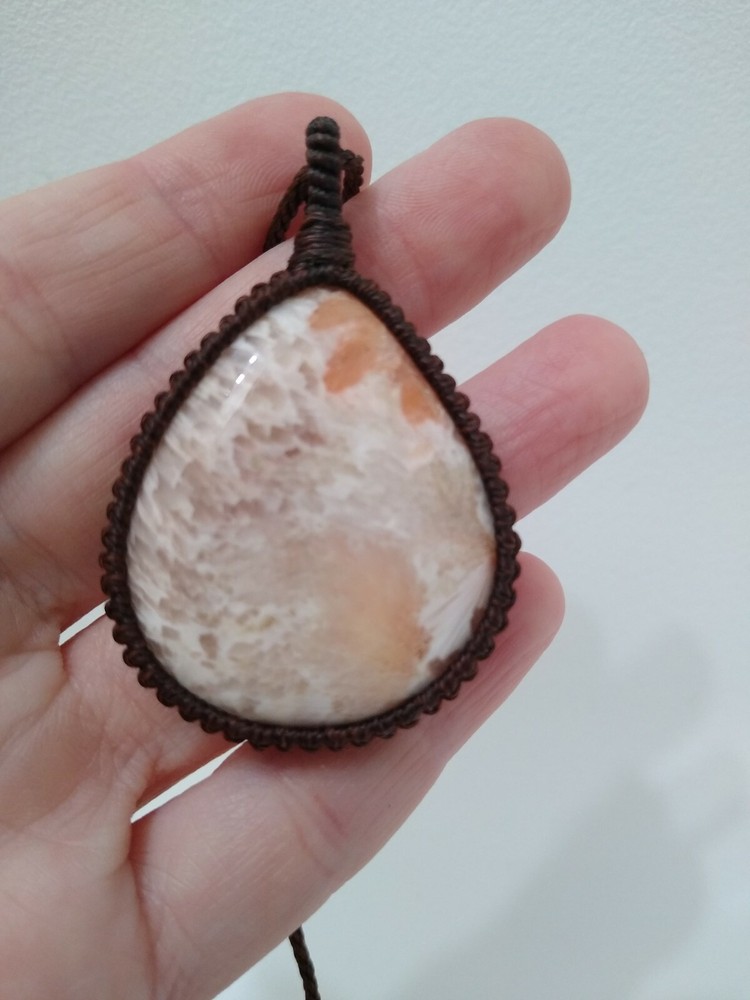 Scolecite Macrame Necklace