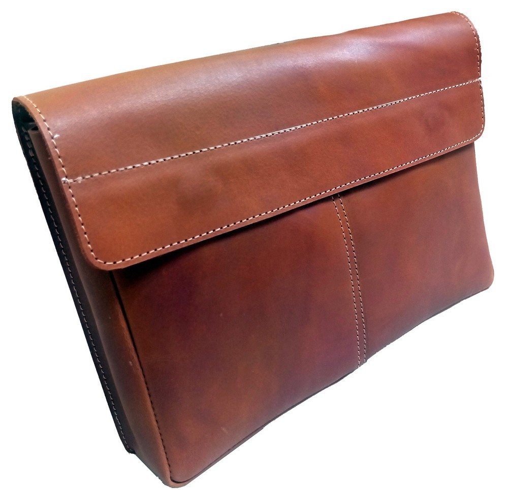 Calyx Full Grain Leather File Folder Organizer Document Holder Leather Portfolio