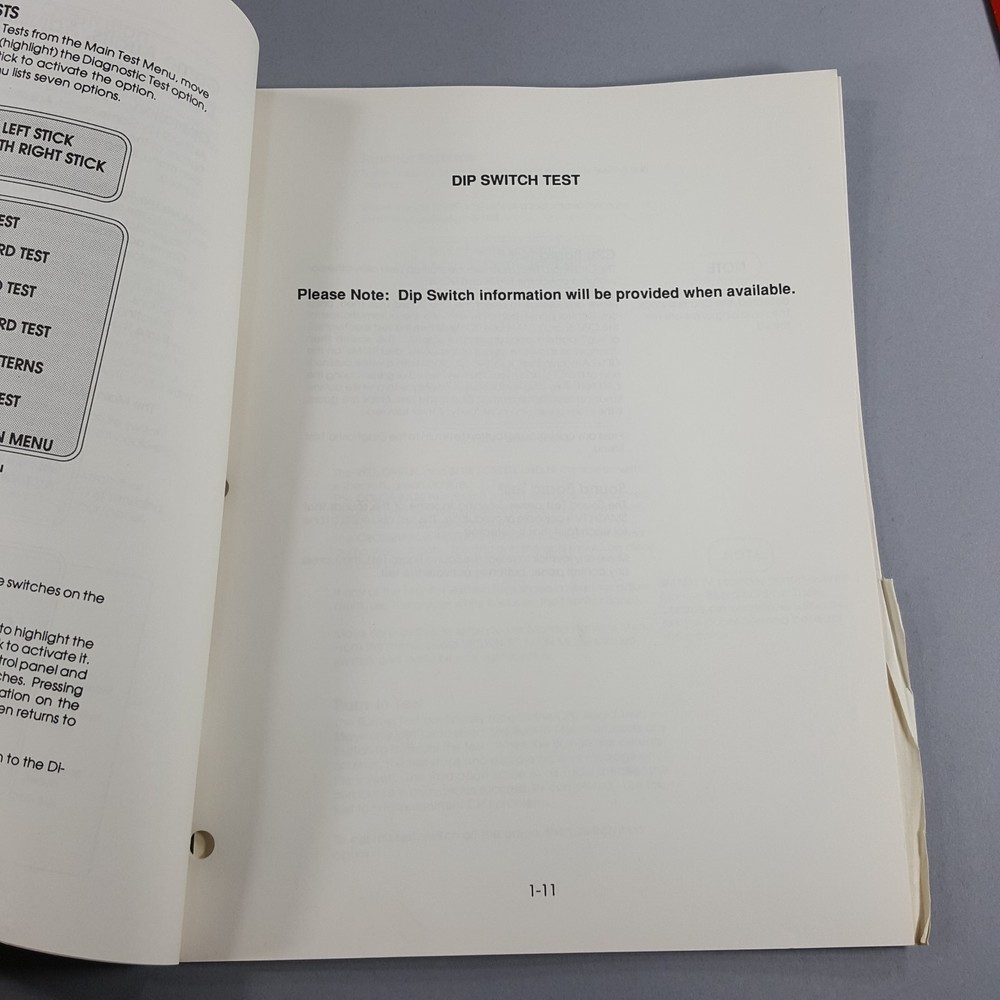 Original Smash TV Arcade Operations Manual