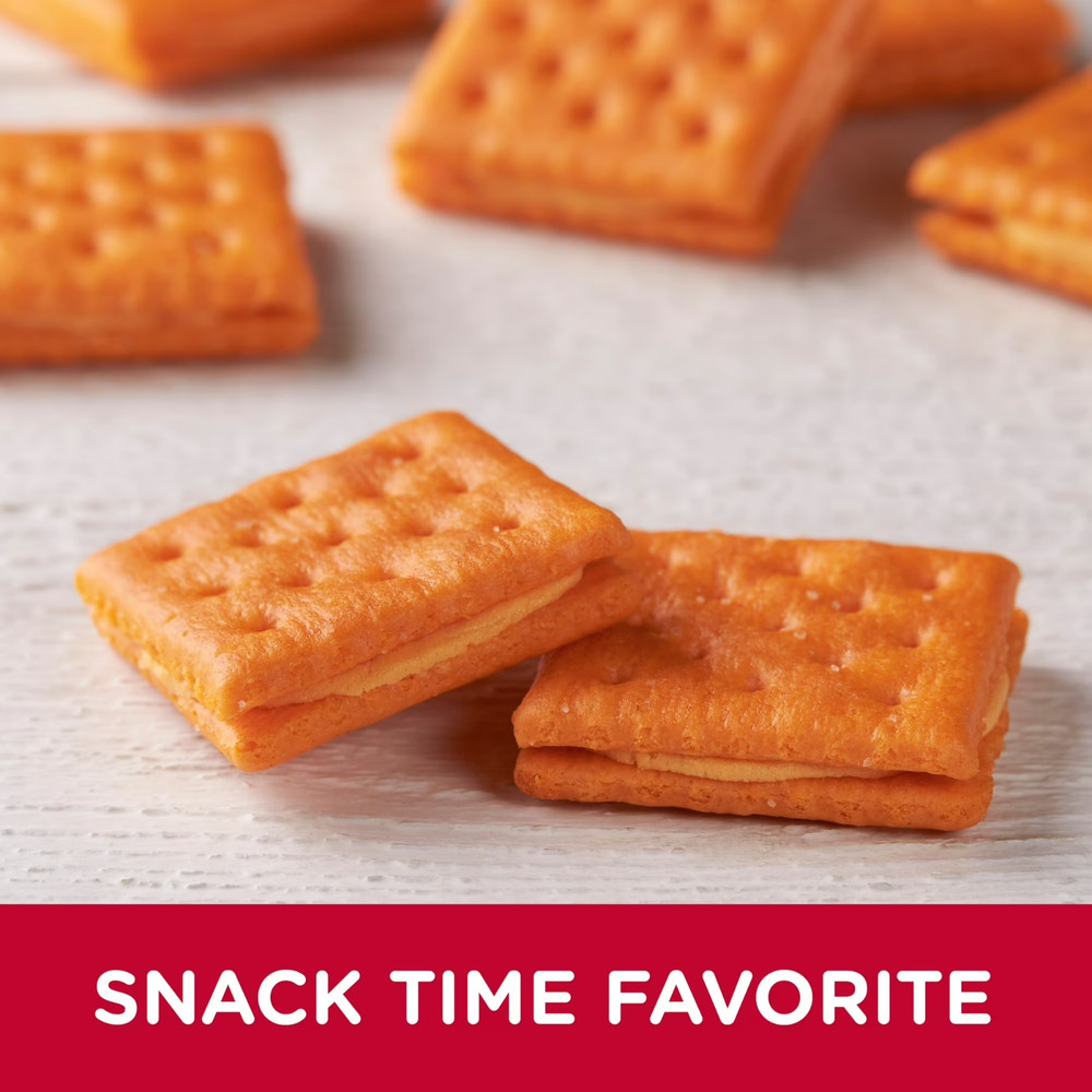 20 Cheddar Cheese Sandwich Crackers, Single Serving Snack Crackers