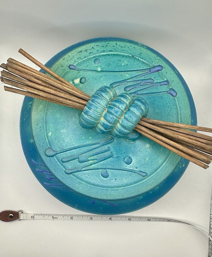 Handmade Marked Studio Pottery Incense/Smudge Bowl Glazed Incense Holder Boho