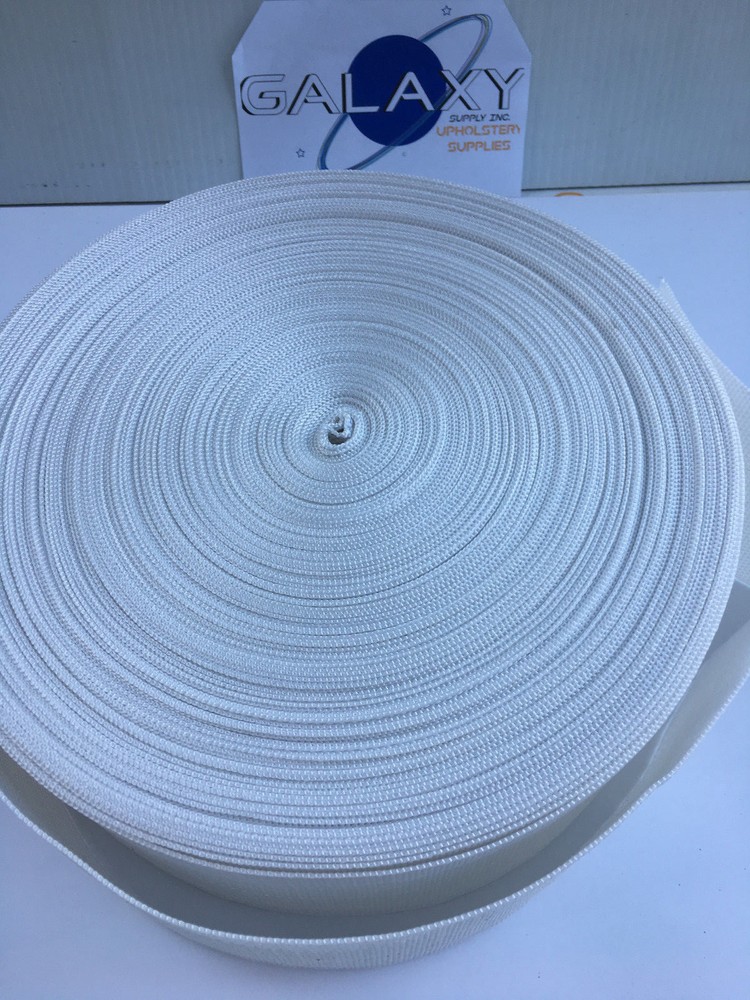 Upholstery Poly Webbing 3-1/2" Width X 110 Yard. SW171White UPC901005