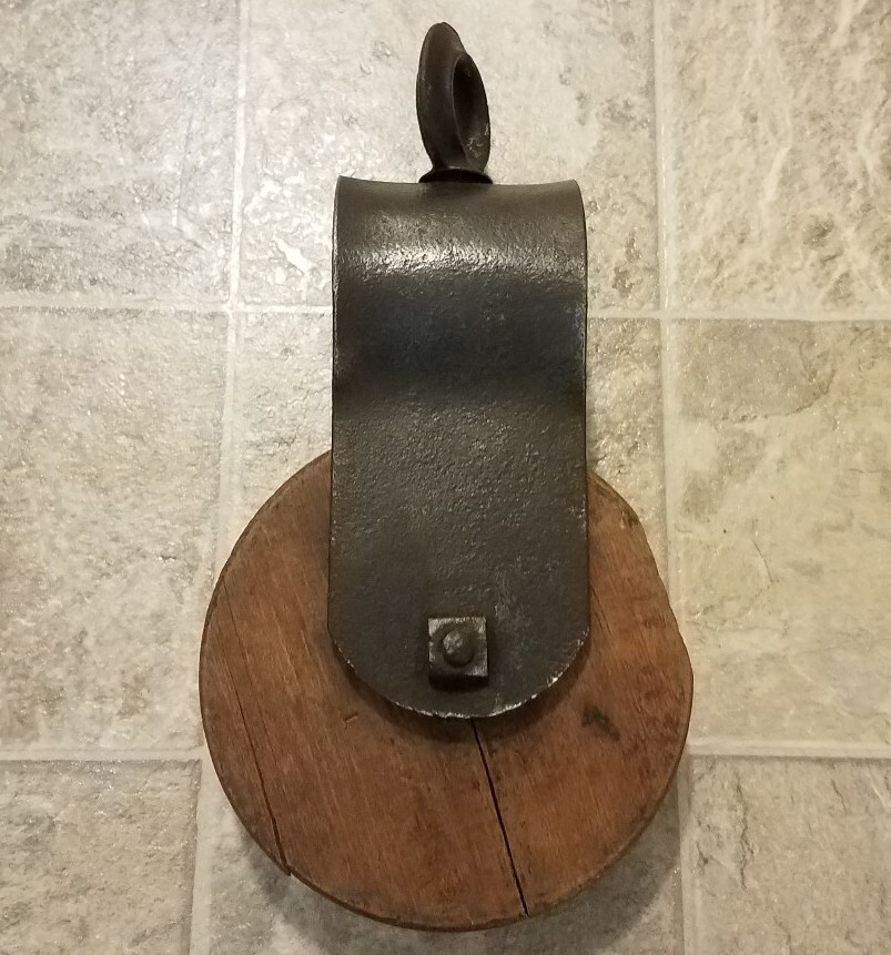Vintage Cast Iron And Wood Barn Pulley