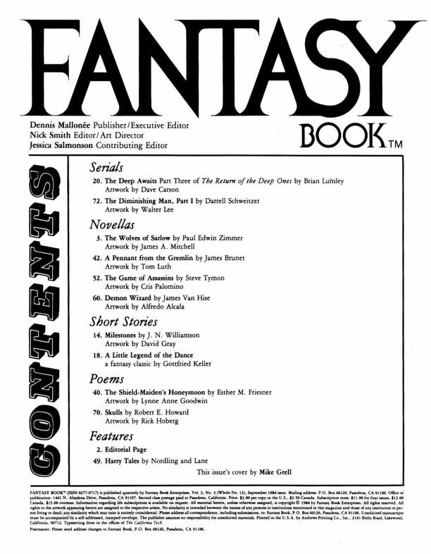 Fantasy Book #13 (NM) September 1984 Issue