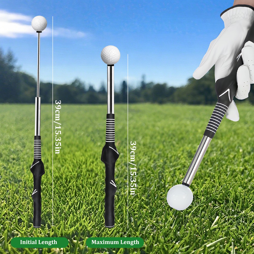 Portable Retractable Golf Grip Trainer Golf Training Aid Training Swing Golfers