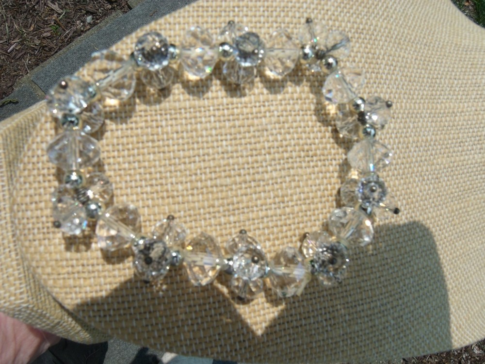 Crystal Bead Stretch Bracelet NWOB