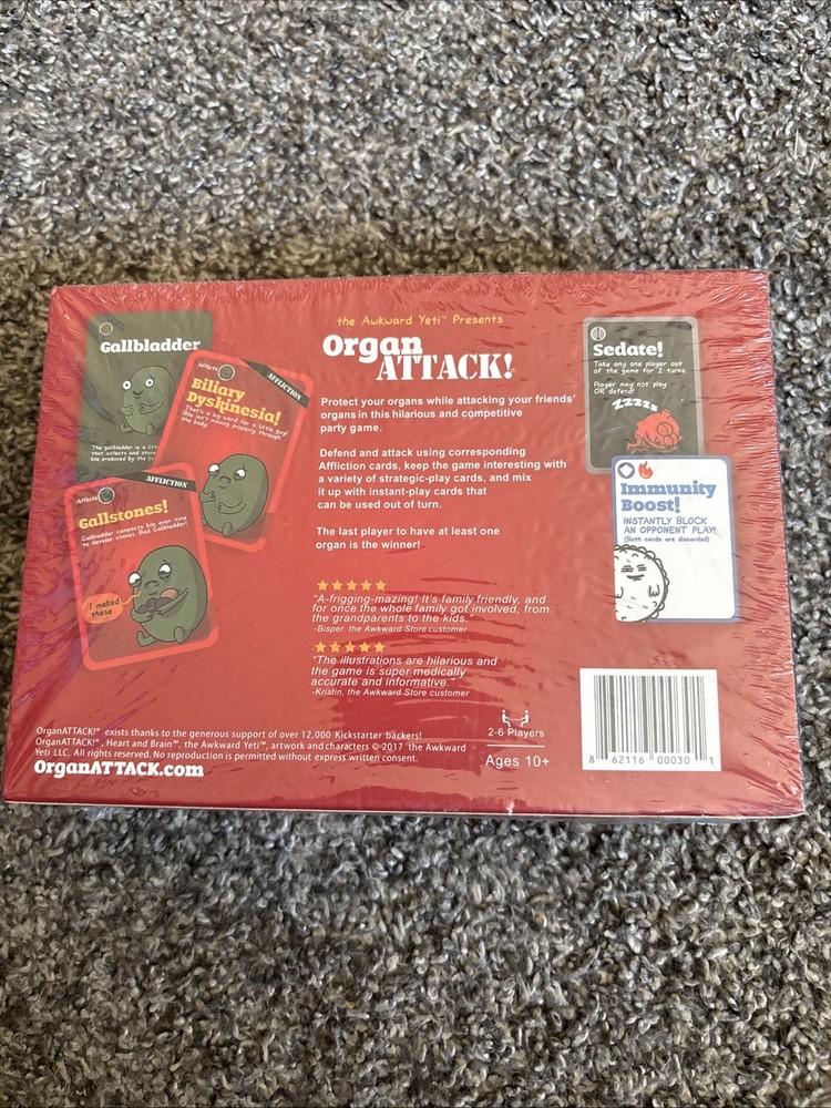 Yeti Organ Attack Card Game