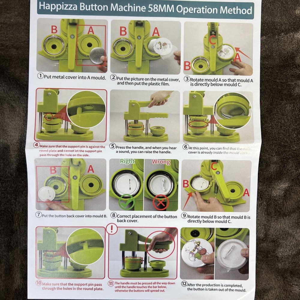 DC Badge DC-109 Button Badge Making Machine NOB 58mm