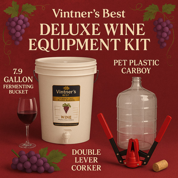 Vintners Best Vintner's Best Deluxe Wine Equipment Kit With Plastic Carboy -