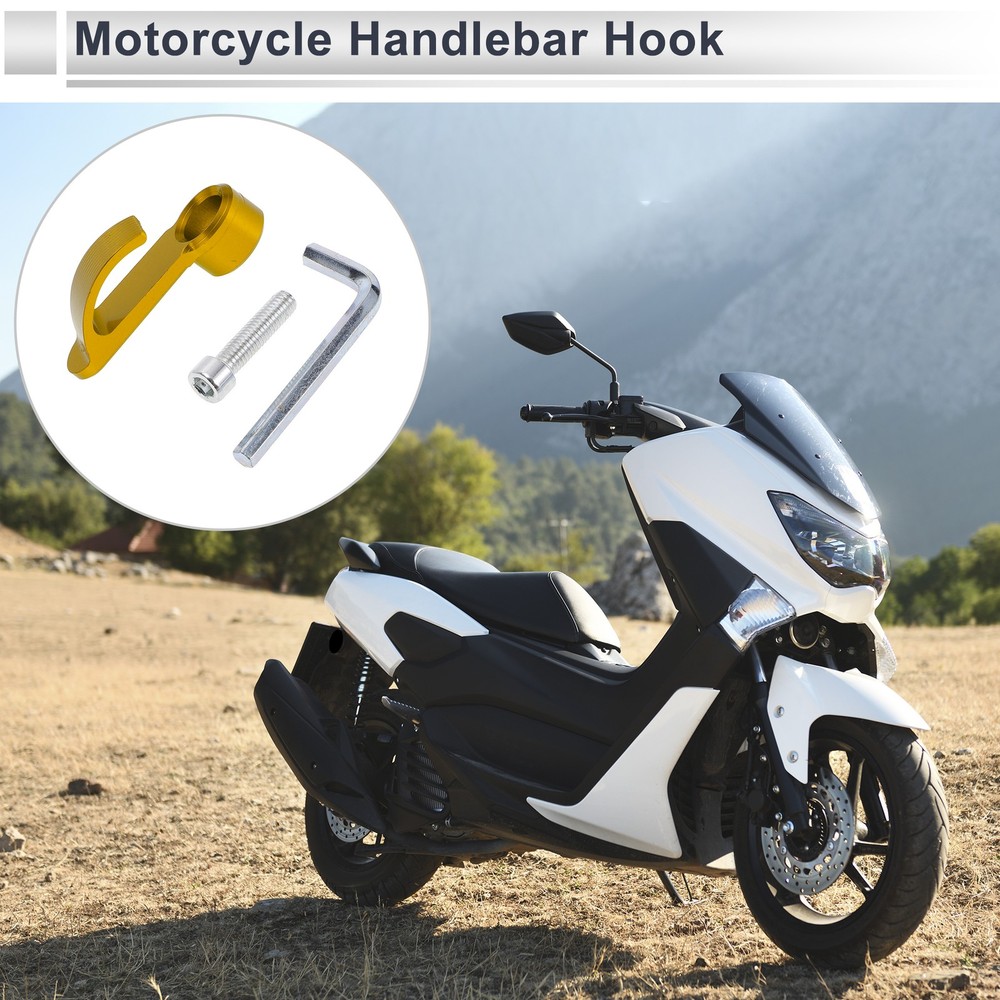 1 set universal hook for motorcycle handlebar load capacity gold tone