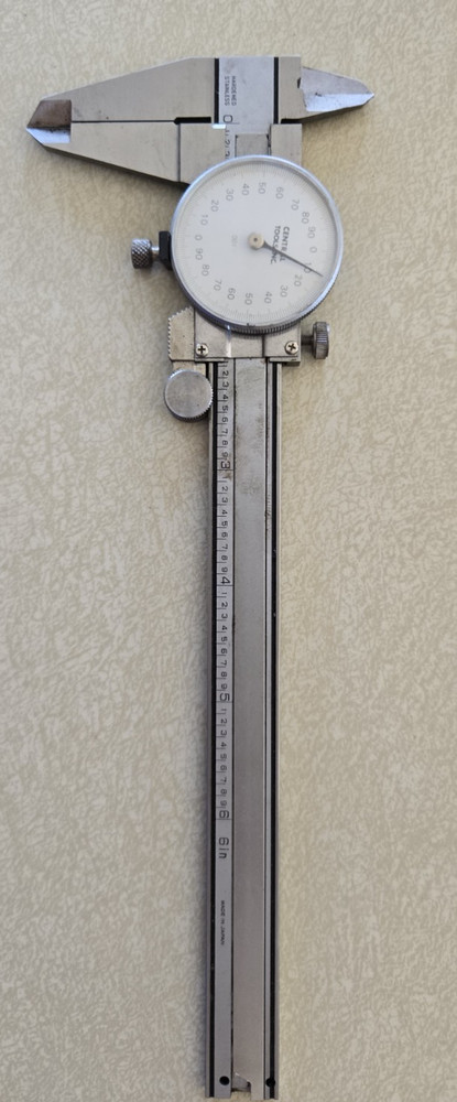 Central Tools Dial Caliper 0-6”, #6422 With Original Case and Box