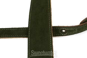 Levy's MS12 Suede Guitar Strap - Green