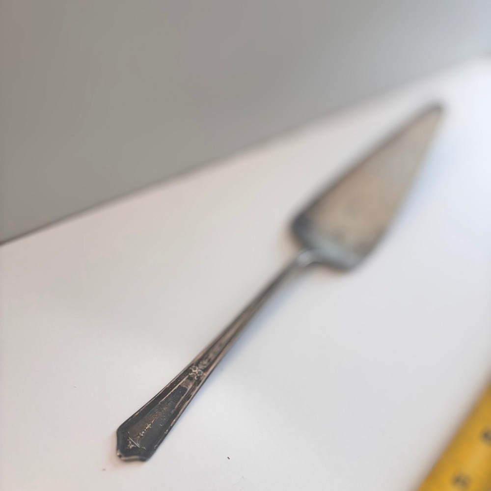 Vintage Silver Plated Ornate Cake Server Pie Server Floral Engraved Server