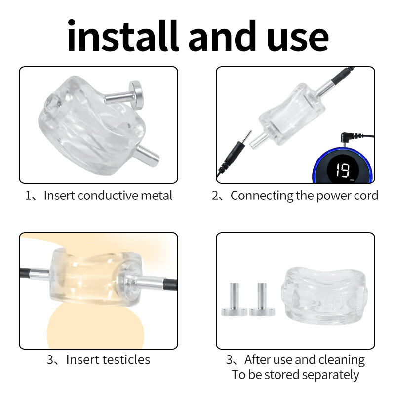Electric Penis-Stretcher Enhancer-Ball-Scrotum-Ring-Delay-Ejaculation Men Remote