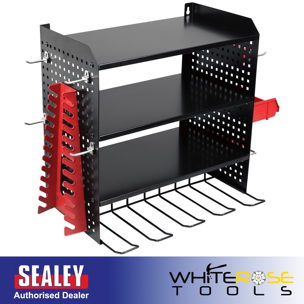 Sealey Power Tool Storage Rack with Shelves PTSR4 Garage Workshop