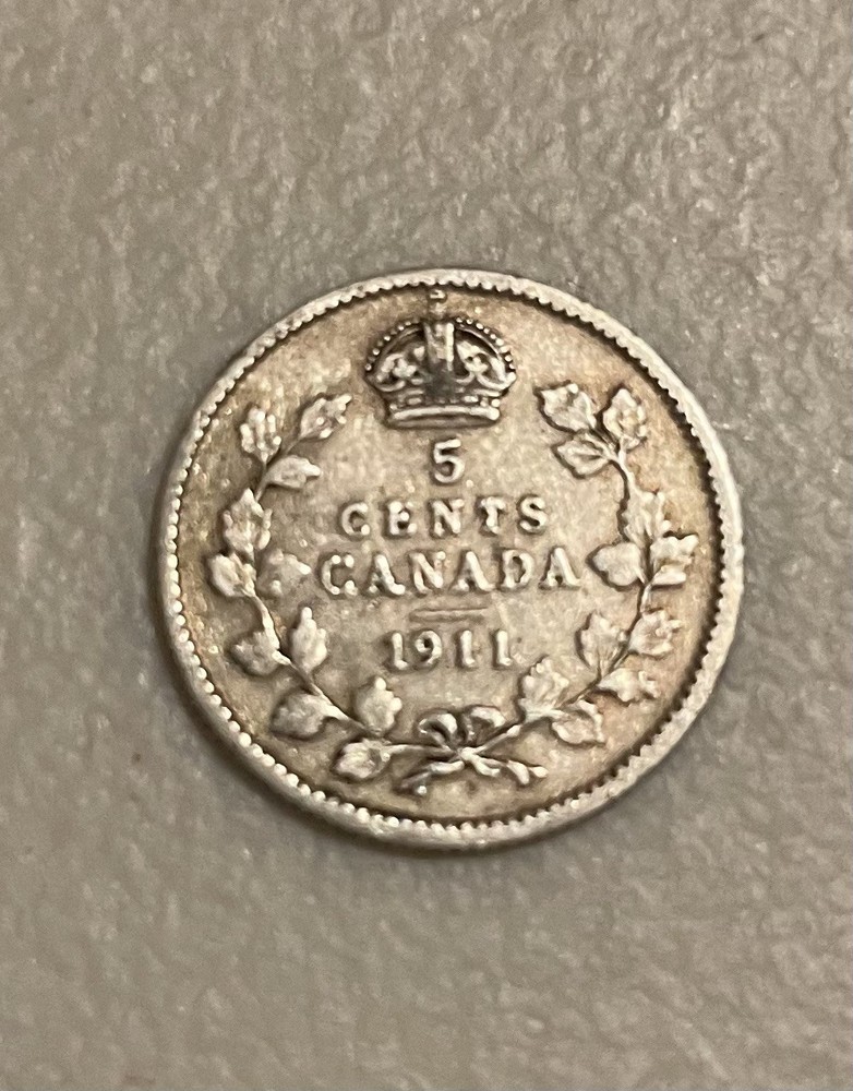 1911 Canada Five Cent Silver Coin