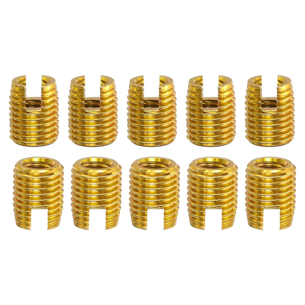 Self Tapping Threaded Inserts, 15pcs Inner M4 M6.5x8 Carbon Steel Nuts