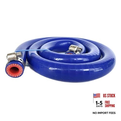 High Temp Reinforced Silicone Heater Tubing Hose 9.5MM (3/8") X 3.28FT Blue
