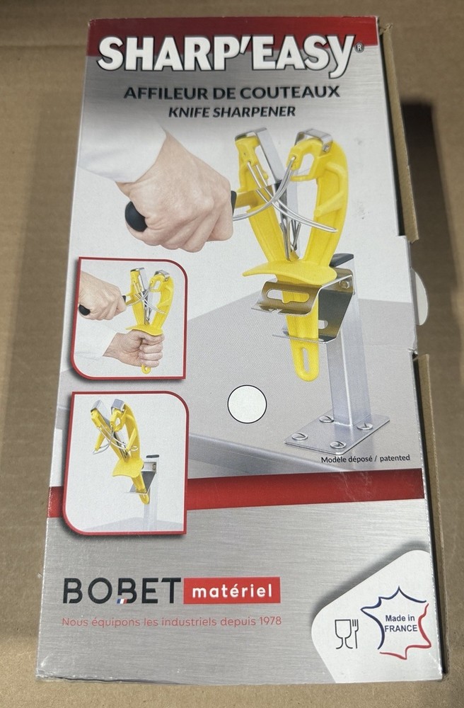 BOBET Sharp Easy Pull Through Knife Sharpener - Made in France - White NEW