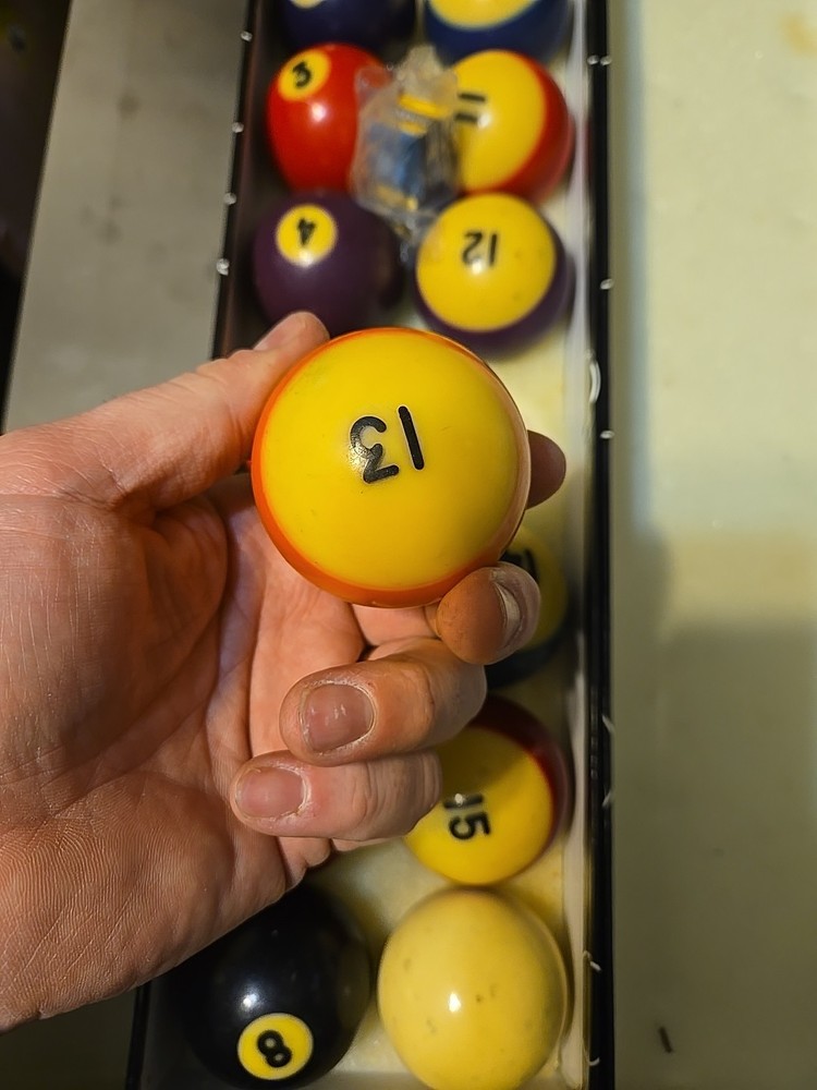 Vtg Pool Balls Complete Billiard Set