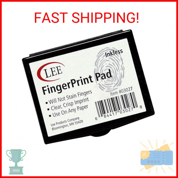 Lee® Fingerprint Ink Pad, Black