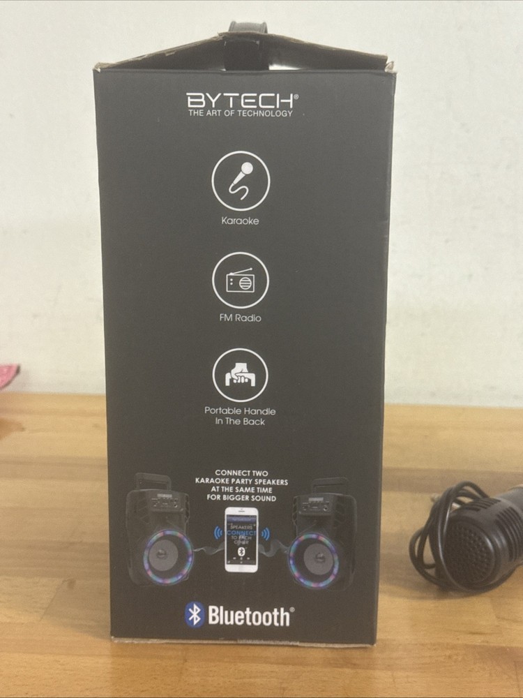 Karaoke Party Speaker With Microphone- Bluetooth- 9” - GREAT SOUND