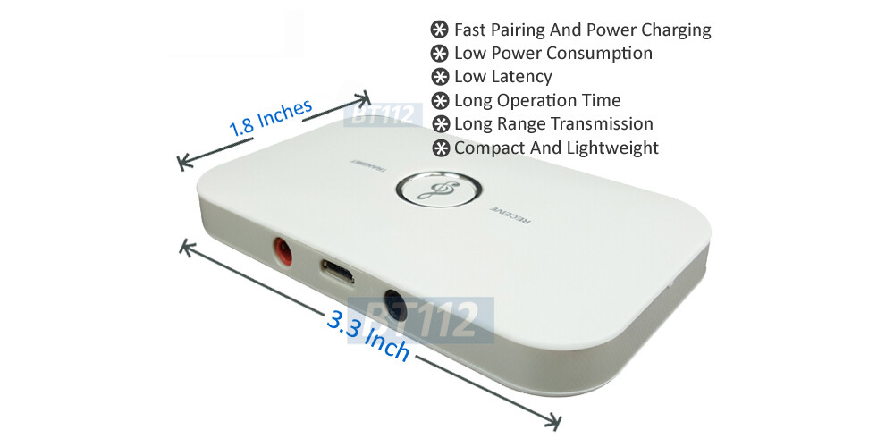 Long-Range Hybrid Bluetooth Wireless Audio Adapter W/Transmitter Receiver Mode