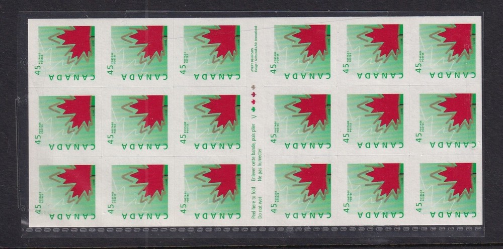 Canada Mint Stamp in a Booklet Sc#1696a