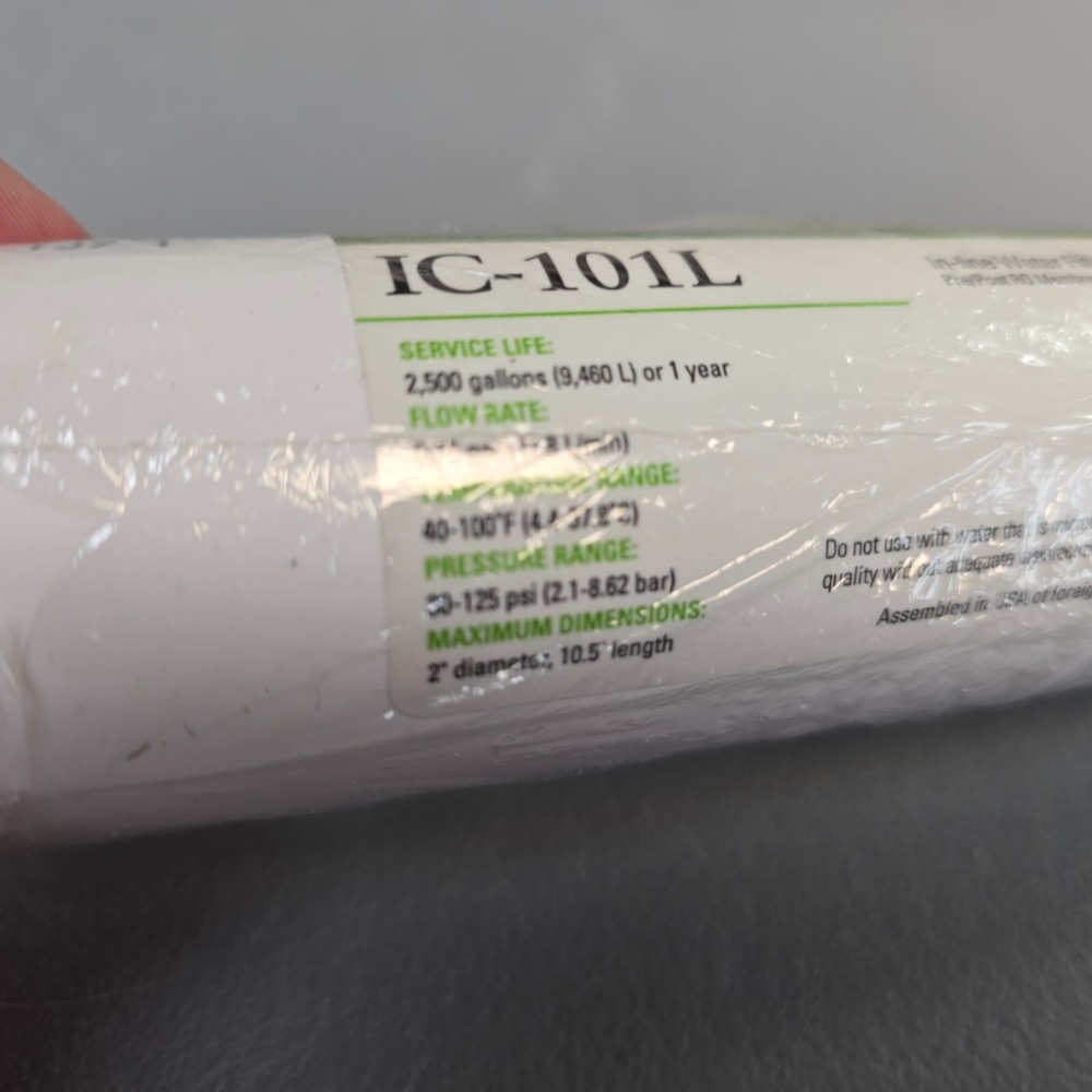 Pentek IC-101L Inline Coconut Activated Carbon Water Filter 1/4 NPT