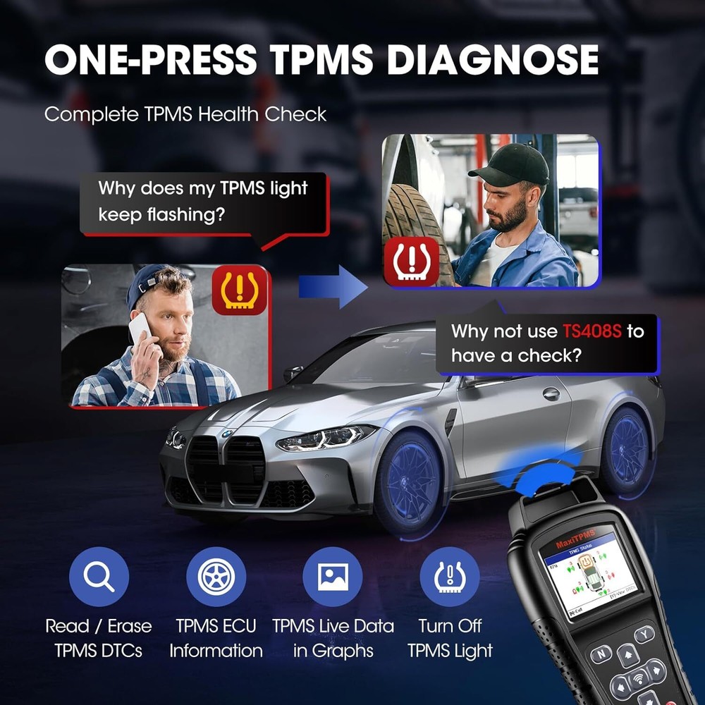 Autel MaxiTPMS TS408S as TS501 Relearn OBD Programmming Diagnose Scanner Tool