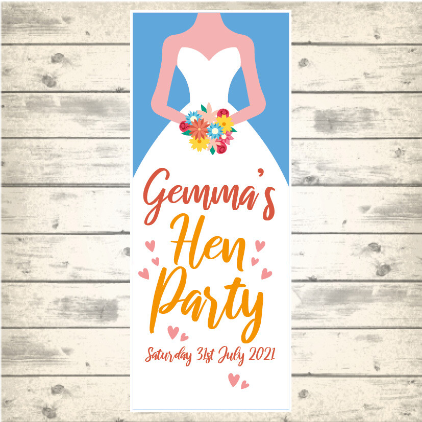 2 PERSONALISED PORTRAIT HEN PARTY BANNERS - Design 3