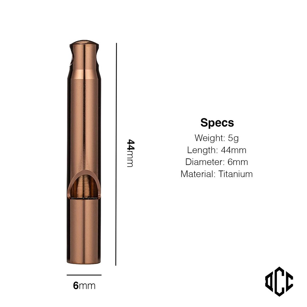 TiWhistle - Titanium Emergency Whistle (Rose Gold)