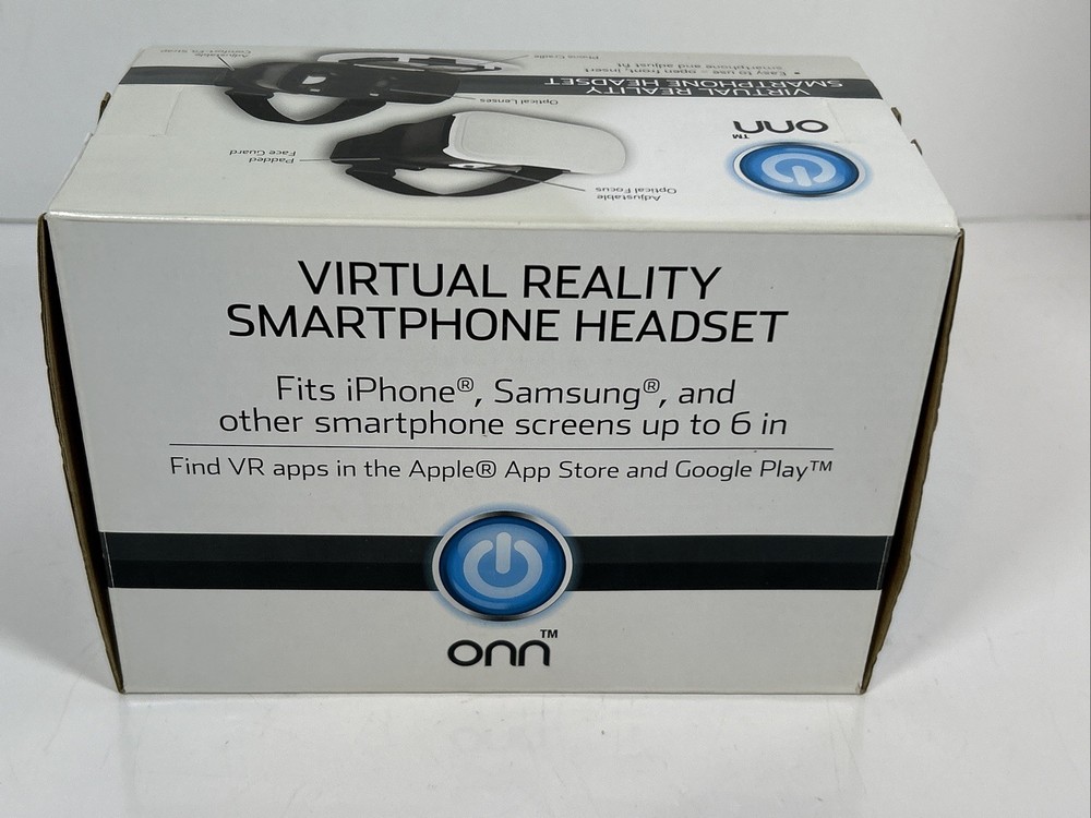 ONN Virtual Reality VR Smartphone Headset Apple/Android White Pre-Owned Good Con
