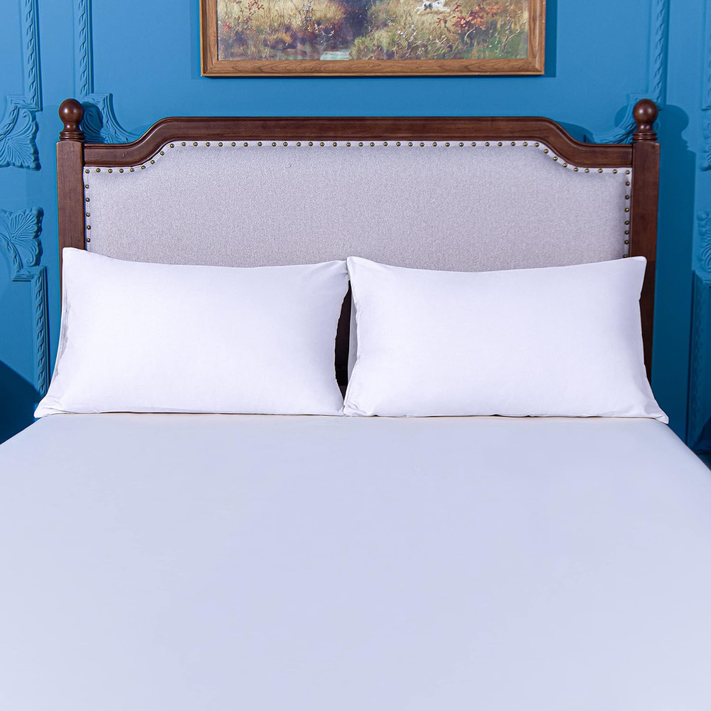 King Pillowcase Set - 2 Pack Brushed Microfiber 20X36 Pillowcases - Soft, Wrinkl