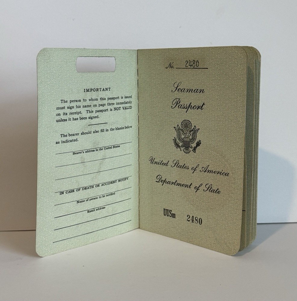 1945 Seaman Passport #2480