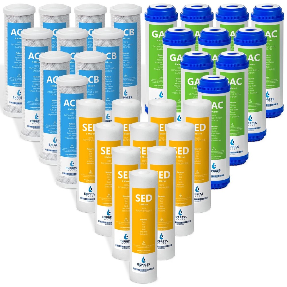 Express Water 5 Year Reverse Osmosis System Replacement Filter Set 30 Filters Ca