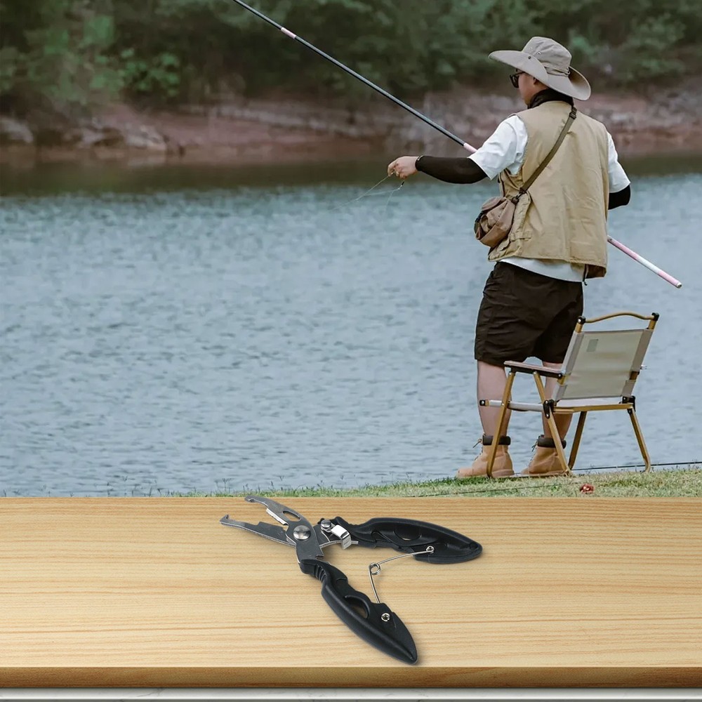 Essential Tool for Every Angler Lure Pliers with Convenient Fixed Lock Design