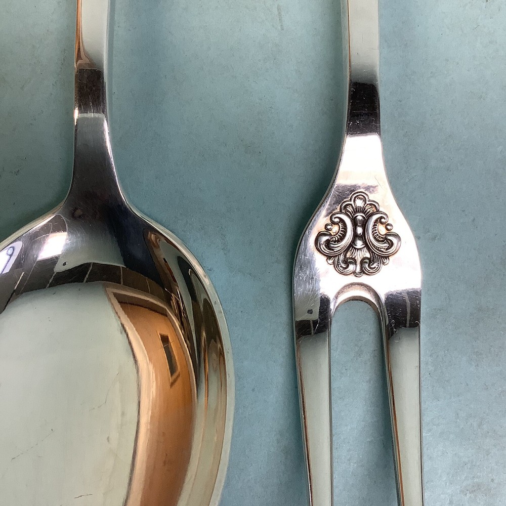 Norwegian Magnus Aase Silver Plate Serving Set 9.5” L
