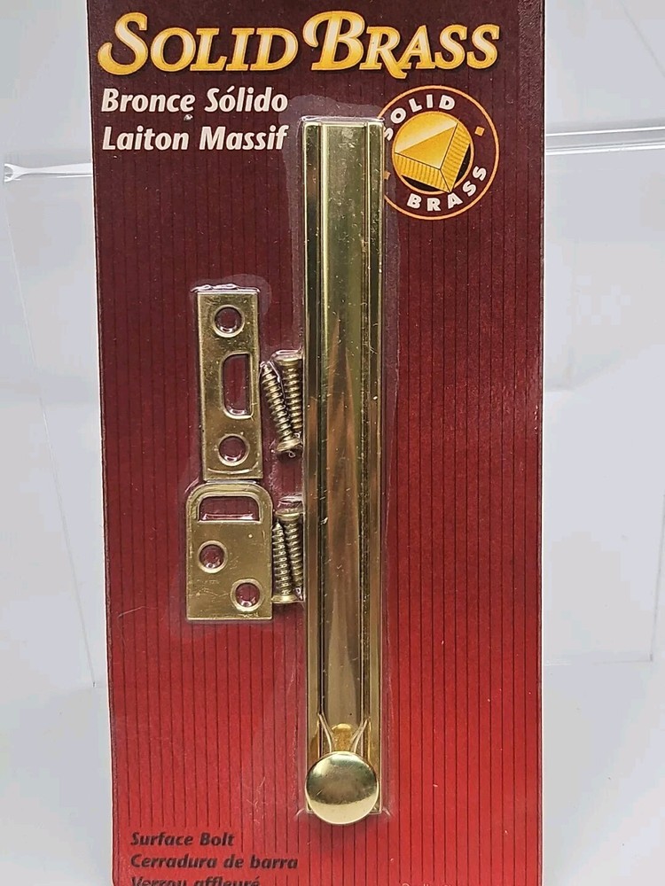 H. B. Ives Artisan Collection Solid Brass Modern 6” Surface Bolt C40B-6IN