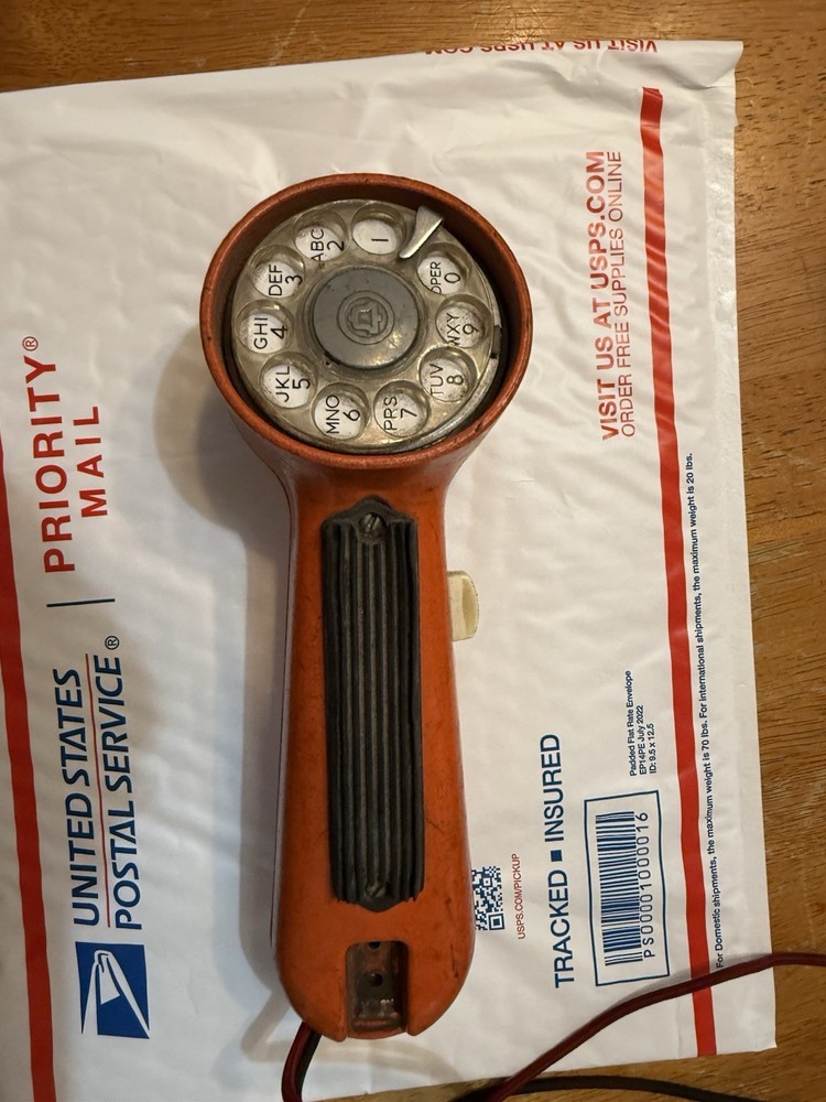 Bell System Western Electric Lineman Orange Test Butt Set Rotary Dial Untested