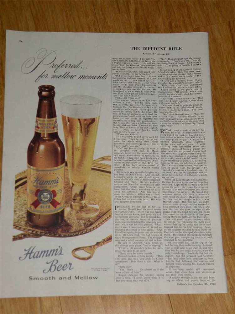 Magazine Ad* - 1948 - HAMM'S Beer