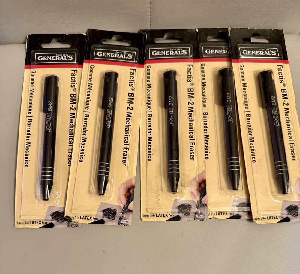 General's Factis Pen Style Mechanical Eraser- - 5 Pack