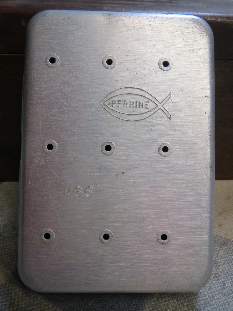 Vintage Small Perrine #66 Aluminum Fly Box