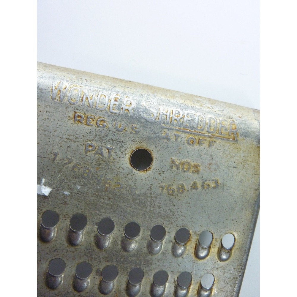 Vintage Wonder Shredder Cheese Grater Handheld Rustic Kitchen Tool
