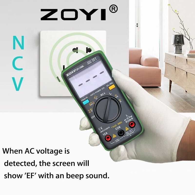 Digital Multimeter LCD 6000 Auto Range T-RMS Current Voltage Inductance Tester