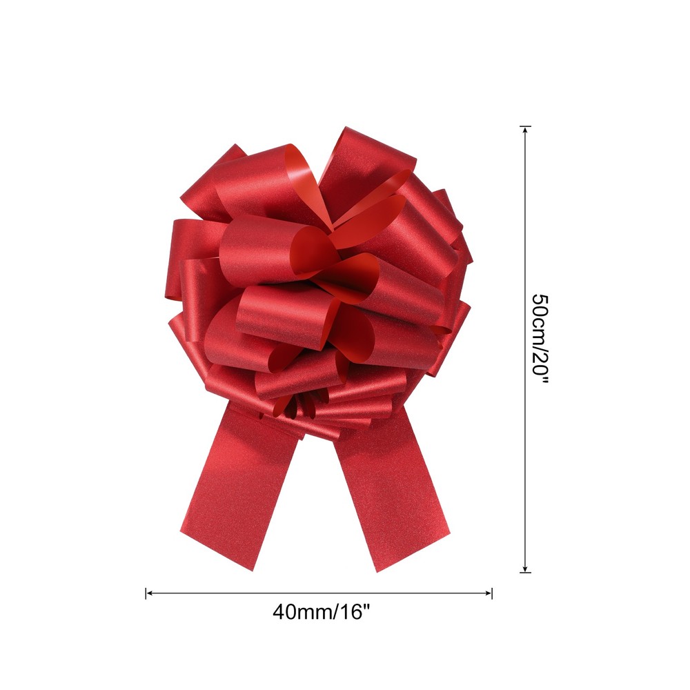 16 Inch Large Pull Bow Gift Wrapping Big Pull Bows Ribbon Red
