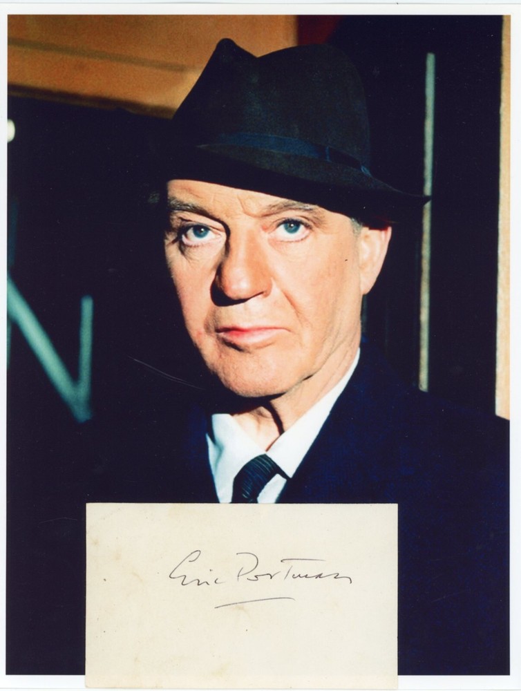 Eric Portman - Signed Index Card + Photograph
