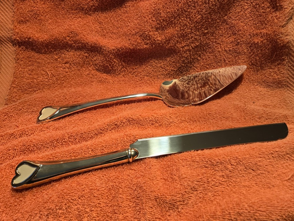 Lenox Cake Knife & Server - Wedding Promises - Silver-Plated Dessert Set